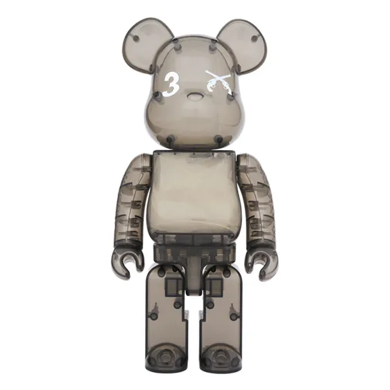 *Original* Be@rbrick: 3.Paradis & Roarguns (Transparent Black) (Set) (100% & 400%), (577913) 3