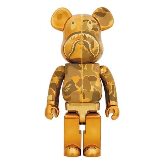 *Original* Be@rbrick: BAPE: Camo Shark (Gold) (1000%), (595146)