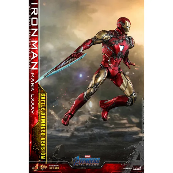 Hot Toys Movie Masterpiece Diecast Marvel Avengers Endgame Iron Man Mark LXXXV Battle Damaged Version 602534 World Of Comics