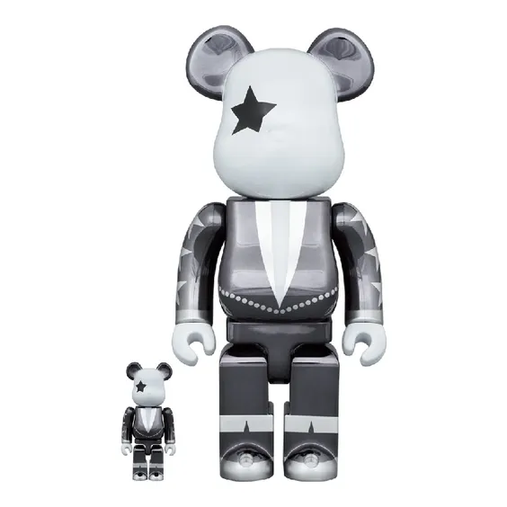 *Original* Be@rbrick: Kiss: The Star Child (Chrome) (Set ) (100% & 400%), (608891)