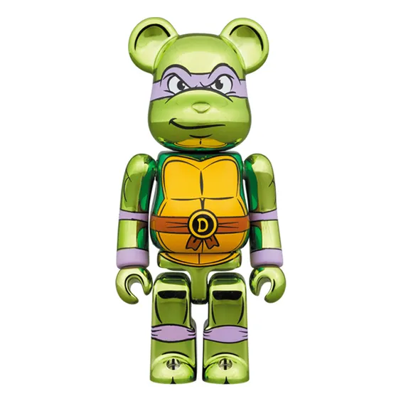 *Original* Be@rbrick: Teenage Mutant Ninja Turtles: Donatello (Chrome) (Set) (100% & 400%), (609416) 2