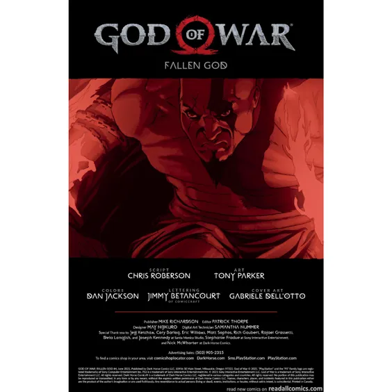 Комікс God of War. Fallen God. #4 , (6841) 2