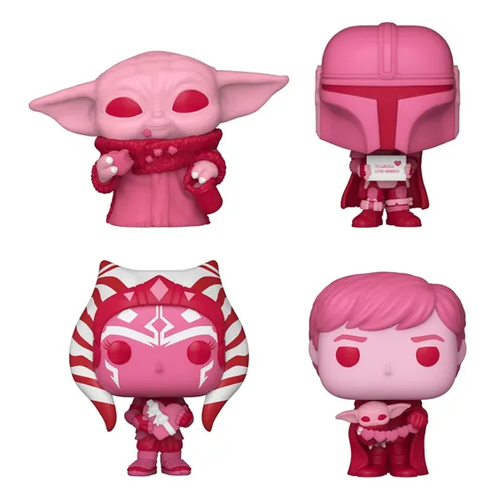 Фигурки Funko Pocket POP!: Star Wars: The Mandalorian (4-Pack Valentine Box), (69071) 4