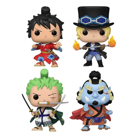 Фигурка Funko POP!: Animation: One Piece: Luffytaro, Sabo, Roronoa Zoro and Jinbe (4-Рack) (GameStop Exclusive) (Glows in the Dark), (691079) 2