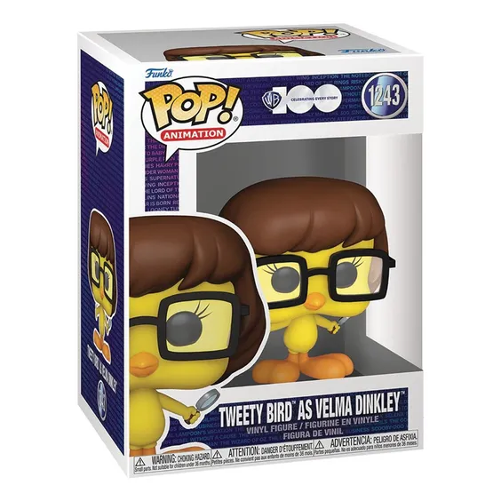 Фигурка Funko POP!: Animation: Scooby Doo! & Looney Tunes: Tweety Bird as Velma Dinkley (Warner Bros. 100: Celebrating Every Story), (69428) 2