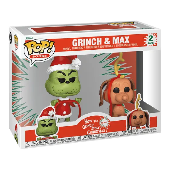 Фигурки Funko POP!: Books: How the Grinch Stole Christmas: Grinch and Max (2-Pack), (72505) 3