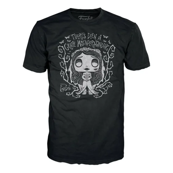 Комплект Funko POP!: Tees: Movies: Corpse Bride: Emily (S) (Black Light), (72698) 2