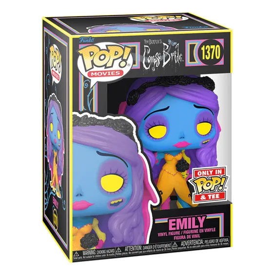 Комплект Funko POP!: Tees: Movies: Corpse Bride: Emily (S) (Black Light), (72698) 4