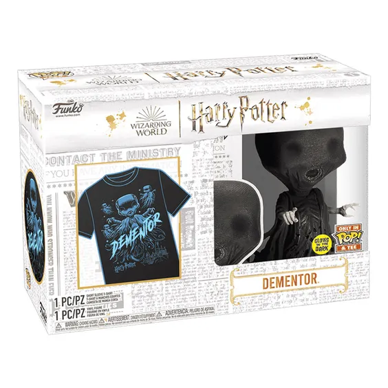 Комплект Funko POP!: Tees: Wizarding World: Harry Potter: Dementor (L) (Glows in the Dark), (73130) 6