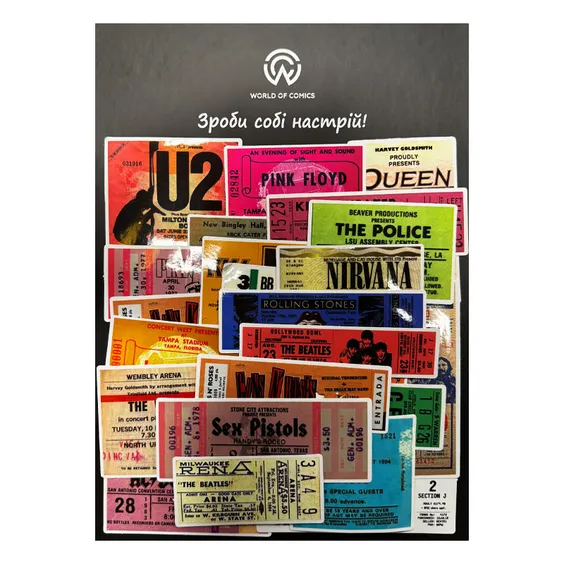 Набор стикеров Old Concert Tickets, (8189)