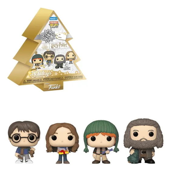 Фигурка Funko Pocket POP!: Wizarding World: Harry Potter (4-Pack Tree Holiday) (Walmart Exclusive), (82706)