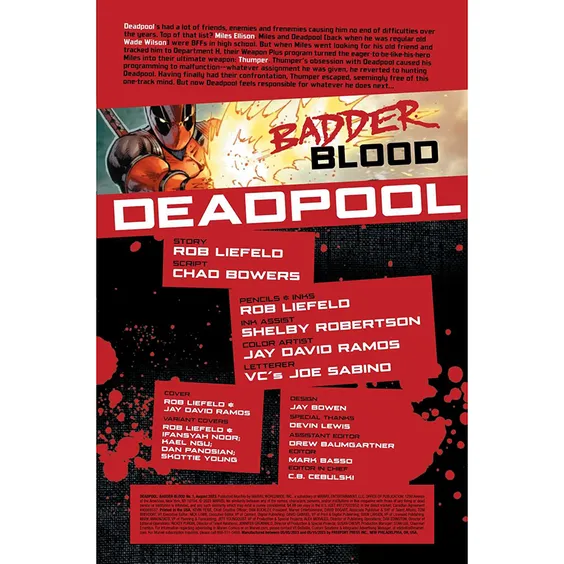 Комікс Marvel. Deadpool. Badder Вlood. Volume 1. #1 (Liefeld's Cover), (88270) 2