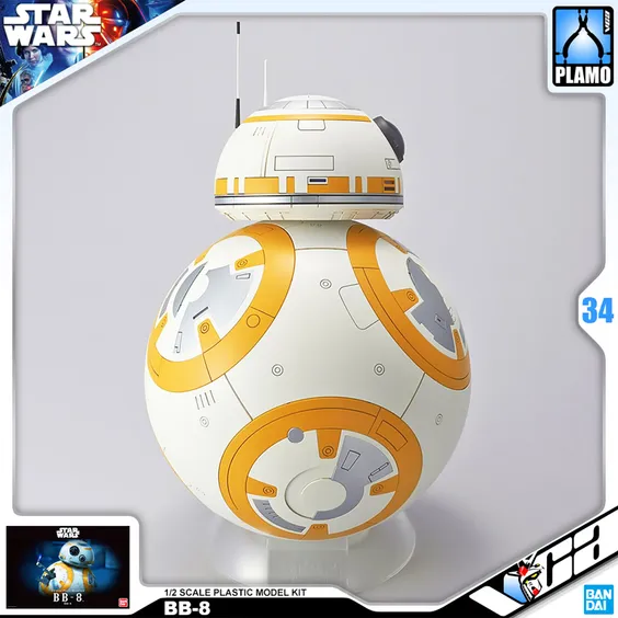 Сборная модель Bandai: Bandai: Star Wars: BB-8, (90588) 3