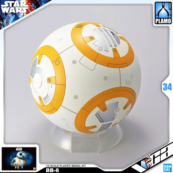 Збірна модель Bandai: Bandai: Star Wars: BB-8, (90588) 9