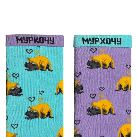 Носки Noskar: Котики-коханці: «Муркочу / Мурхочу» (р. 36-40), (91621) 2
