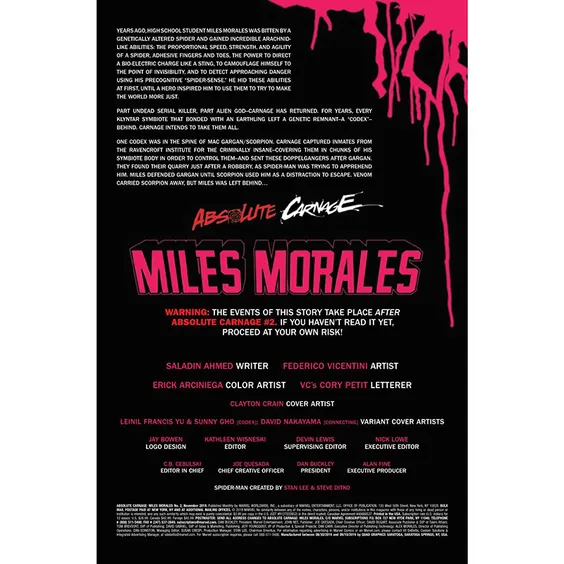 Комікс Marvel. Absolute Carnage. Miles Morales. Consumed by Carnage. Volume 1. #2, (951079) 2