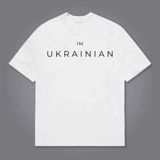 Футболка Creative Depo: «I'M UKRAINIAN» (XL) (біла), (981289)