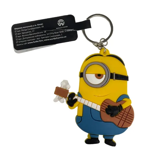 Брелок двухсторонний Minions: Stuart w/ Guitar, (9926)