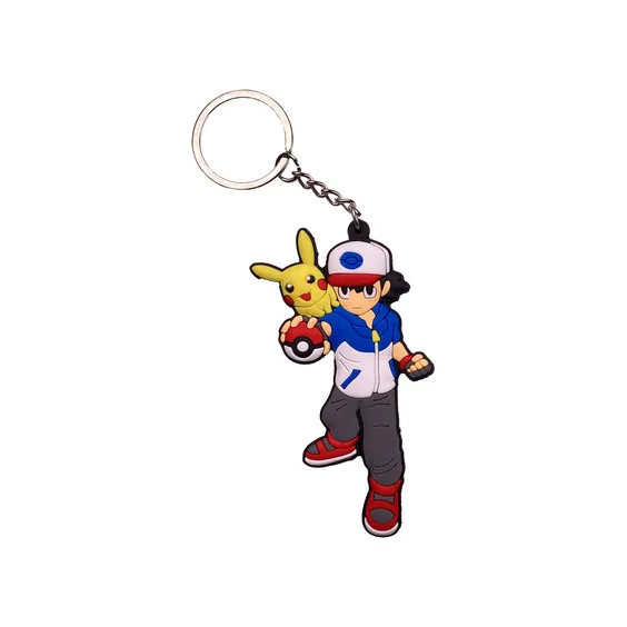 Брелок двухсторонний Animation: Pokemon Ash & Pikachu, (10100)