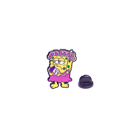 Металевий значок (пін) SpongeBob SquarePants: Bob in curlers, (10537)