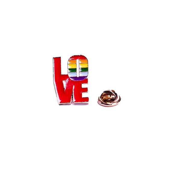 Металевий значок (пін) «Love» (Pride), (11027)