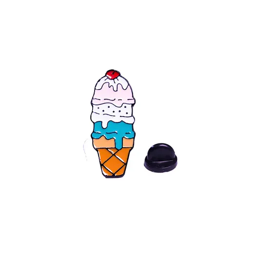 Металевий значок (пін) Ice Cream with three Scoops, (11199)