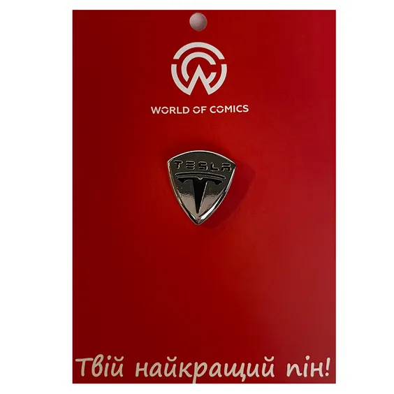 Металлический значок (пин) Tesla: Logo, (13333)