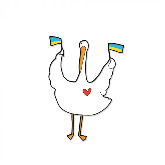 Пін Gifty: Гусь: «Прапорці», (720018)