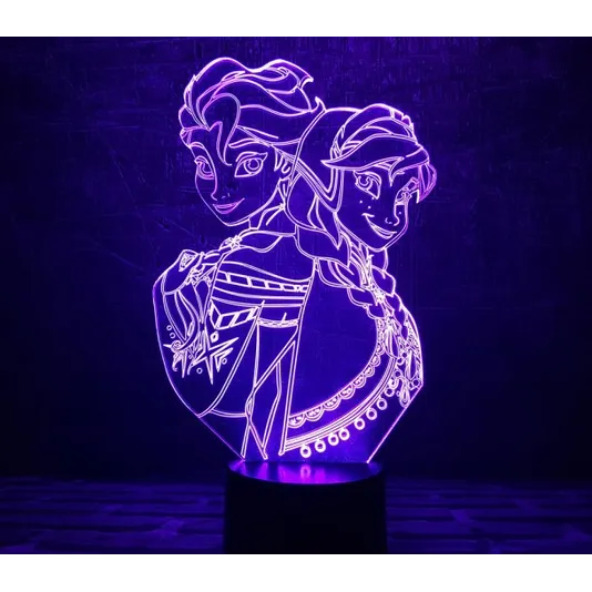 Акриловий світильник Disney: Frozen: Anna and Elsa, (44589)
