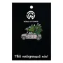 Металлический значок (пин) Car w/ Christmas Tree (Pink), (11186)
