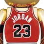 *Original* Be@rbrick: NBA: Chicago Bulls: Michael Jordan: Rookie Jersey (1985) (Gold / Chrome) (Set) (100% & 400%), (598567) 4