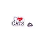Металевий значок (пін) «I Love Cats», (10997)