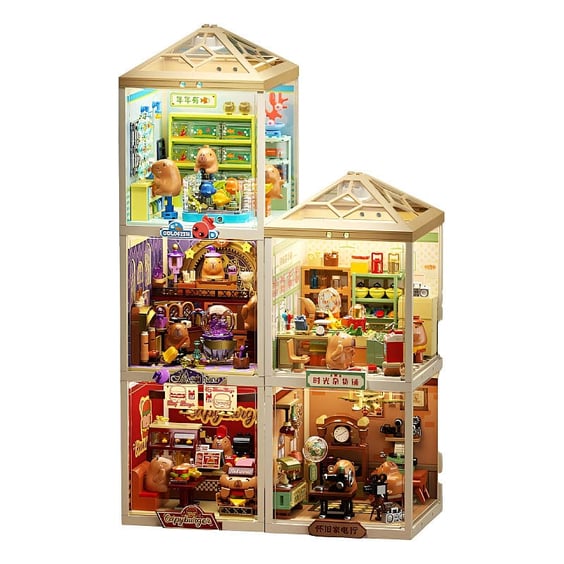 Конструктор JAKI Mini Super Town — Акваріумна крамничка капібар, 305 деталей, FK023