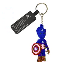 Брелок двухсторонний Marvel: Groot: Captain America Parody, (10412)