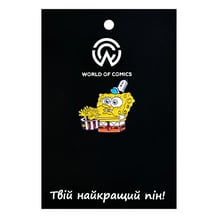 Металлический значок (пин) SpongeBob SquarePants: SpongeBob w/ Hand Popcorn Bucket, (10539)