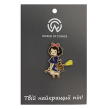 Металевий значок (пін) Studio Ghibli: Kiki's Delivery Service: Kiki and Jiji, (12145)