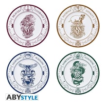 Набір тарілок ABYstyle: Wizarding World: Harry Potter: Hogwarts Houses: Logo, (122015)