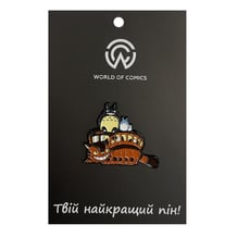 Металевий значок (пін) Studio Ghibli: My Neighbor Totoro: Catbus, Totoro, Chu and Chibi (12618)