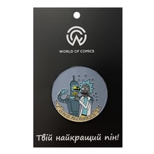 Металевий значок (пін) Rick & Morty & Futurama: Rick and Bender: «Space Alcoholics», (12747)