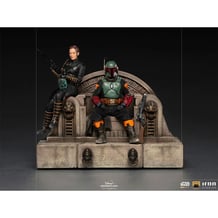 Коллекционная фигура Iron Studios: Star Wars: The Mandalorian: Boba Fett and Fennec Shand on Throne (Deluxe), (128105)