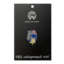 Металлический значок (пин) Demon Slayer: Inosuke Hashibira (Chibi), (13499)