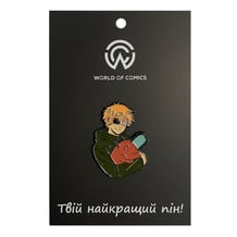 Металлический значок (пин) Chainsaw Man: Denji and Pochita, (13534)