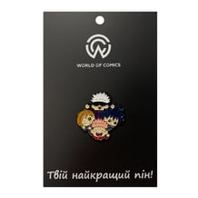 Металевий значок (пін) Jujutsu Kaisen: Satoru, Nobara, Yuji and Megumi, (13555)