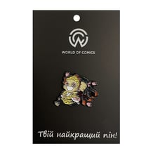 Металлический значок (пин) Demon Slayer: Zenitsu and Nezuko, (13568)