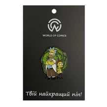 Металевий значок (пін) The Simpsons: Rick & Morty Parody, (13574)