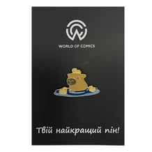 Металевий значок (пін) Capybara w/ Ducks, (13887)