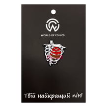 Металевий значок (пін) Heart in Skeleton Ribs, (13974)