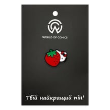 Металлический значок (пин) Hello Kitty: Kitty w/ Strawberry, (14056)