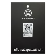 Металевий значок (пін) One Piece: Monkey D. Luffy: «Wanted», (14098)