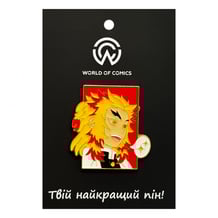 Металлический значок (пин) Demon Slayer: Kyojuro Rengoku, (14246)